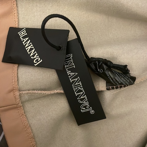 NWT Blank NYC - Faux Leather Tan Button Dress - Picture 10 of 10